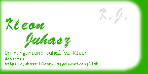 kleon juhasz business card
